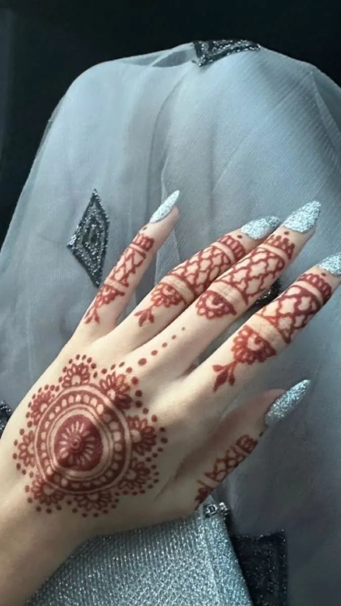 Aesthetic Simple Back Hand Mehndi Design for Eid (3)
