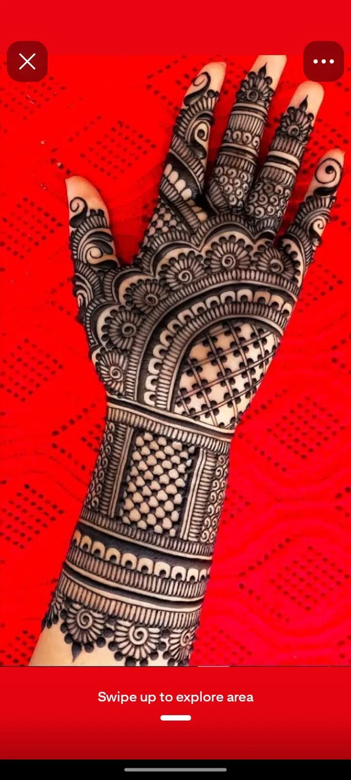 Heavy Front Hand Mehndi Design for Teej