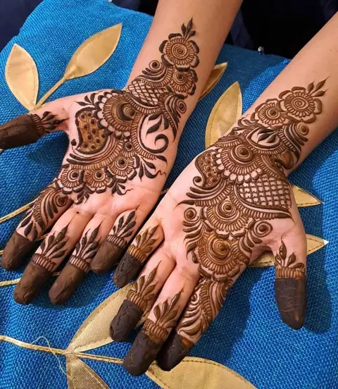 arabic simple bel front hand mehndi design