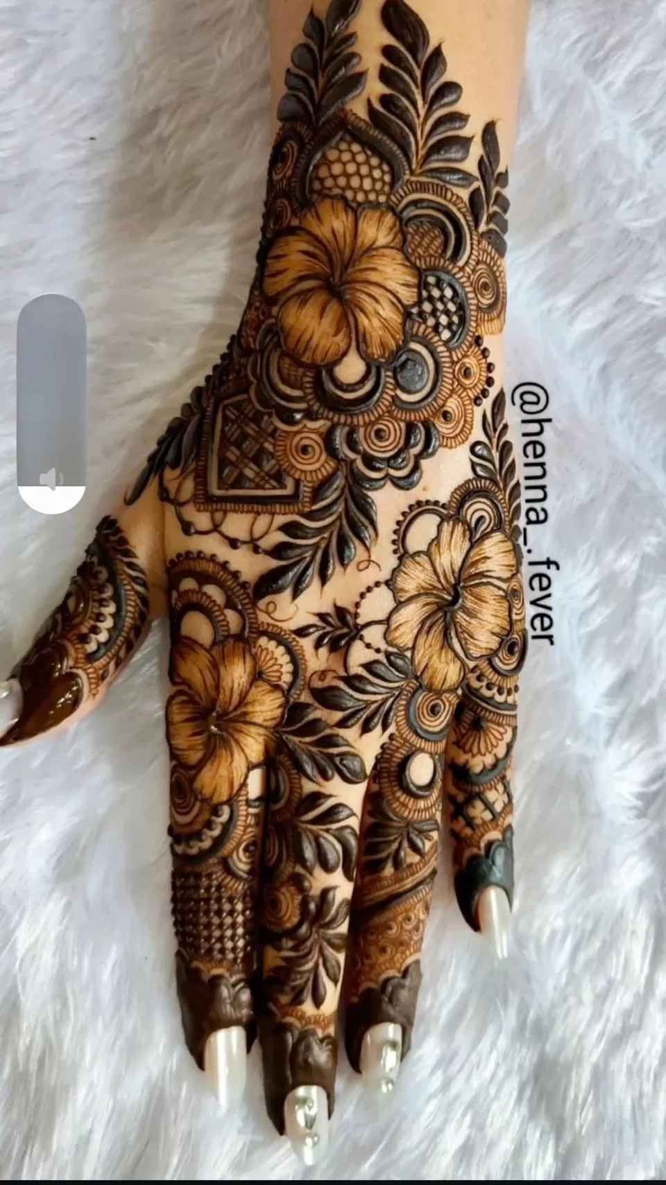 Heavy Dubai Pakistani Back Hand Mehndi Design with Flowers