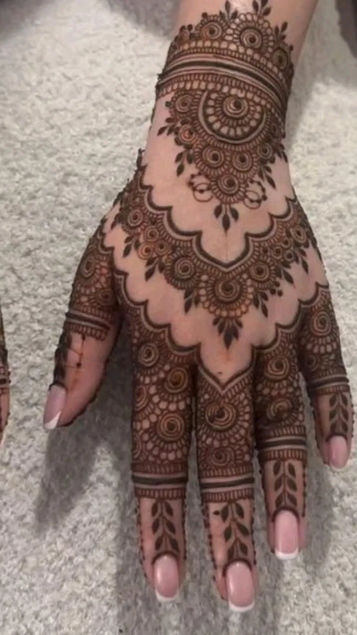 Bridal Pakistani Back Hand Mehndi Design for Eid (2)