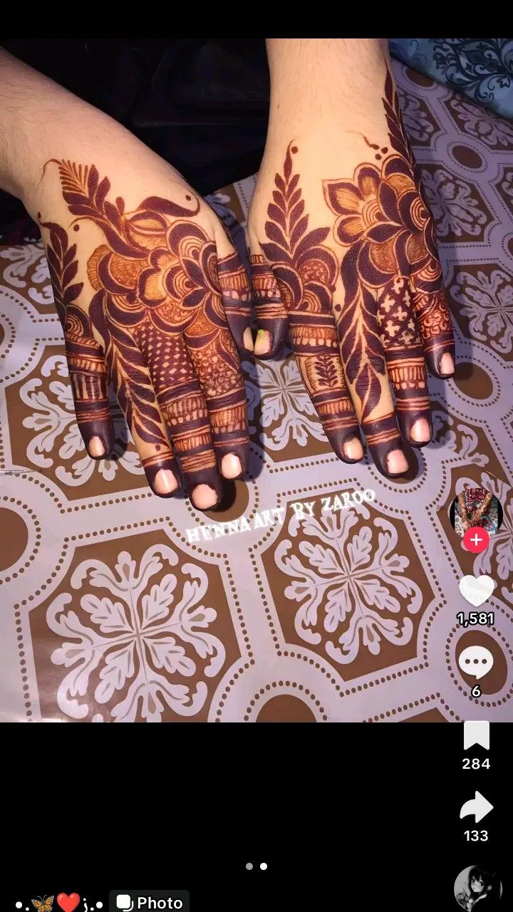 Aesthetic Pakistani Back Hand Mehndi Design (3)