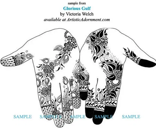 Arabic Dubai Front Hand Mehndi Design with Deity and Flowers