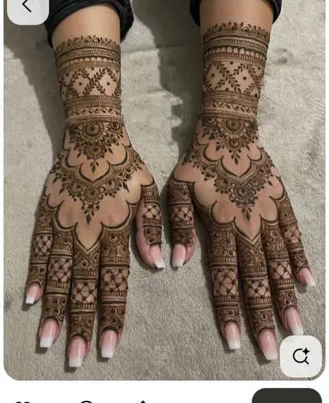arabic bridal jaal back hand mehndi design