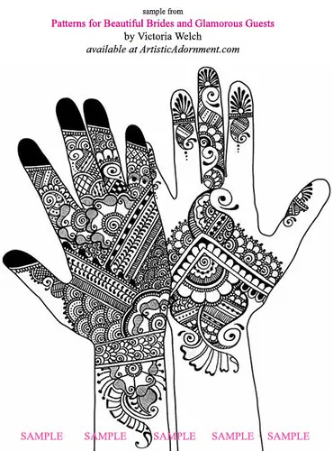 bridal indian deity full hand mehndi design