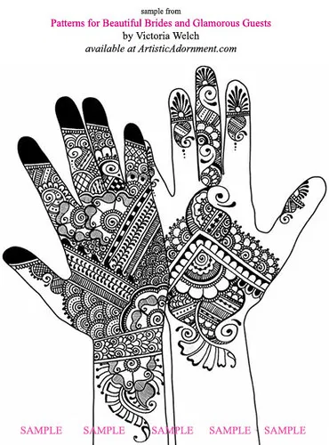 Bridal Indian Full Hand Mehndi Design with Deity and Hearts