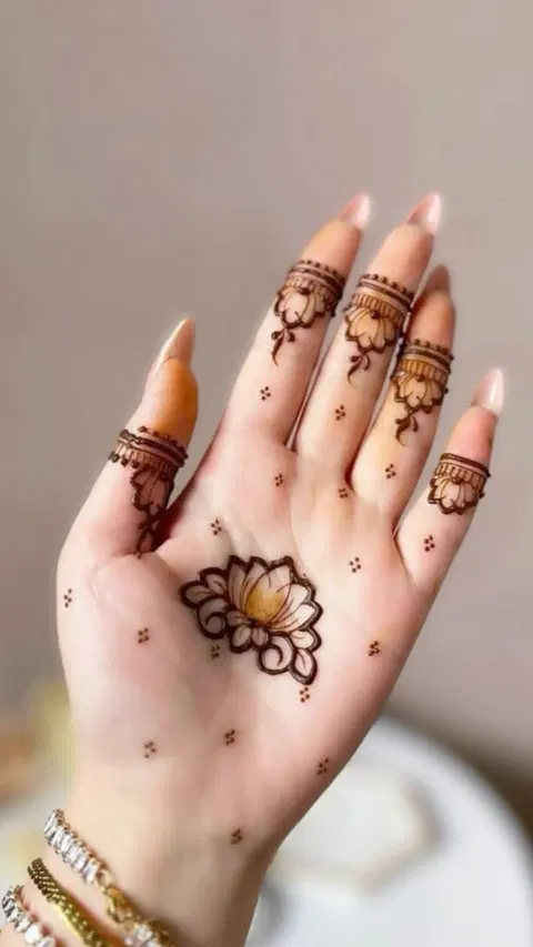 bridal minimal jaal finger mehndi design