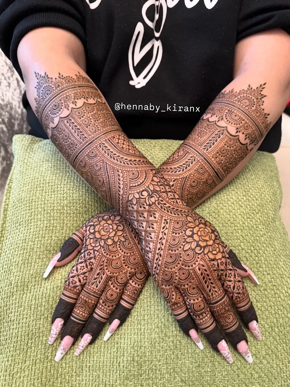 Bridal Pakistani Arm Mehndi Design with Figures
