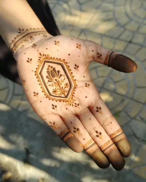 minimal simple jaal finger mehndi design