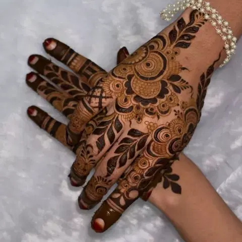 arabic bridal back hand mehndi design