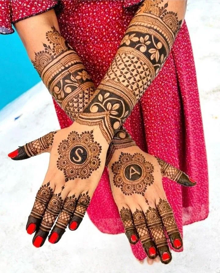 Bridal Back Hand Mehndi Design for Eid