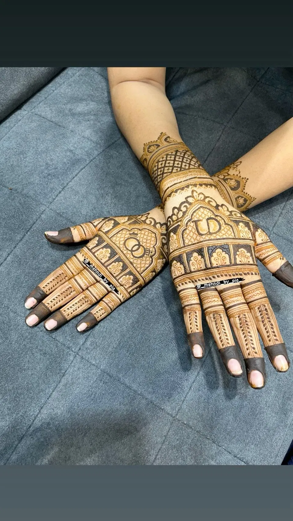 Simple Back Hand Mehndi Design for Engagement