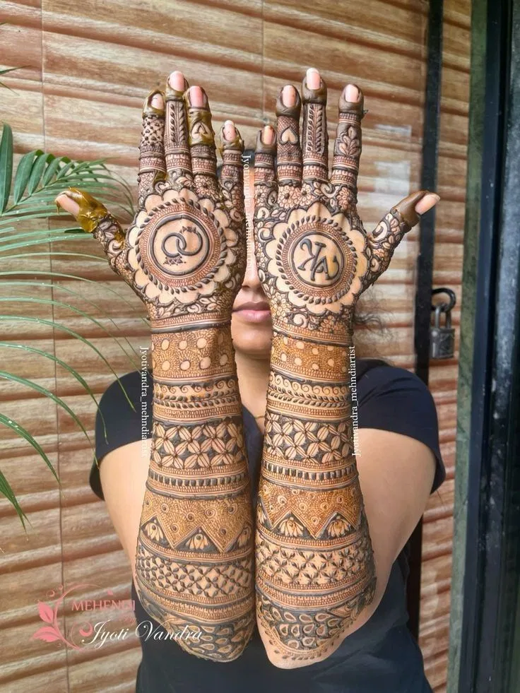 Bridal Back Hand Mehndi Design for Engagement