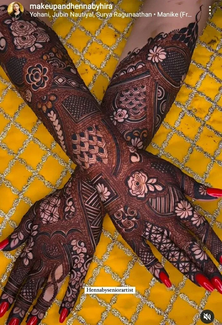 Bridal Arm Mehndi Design with Jaal (2)