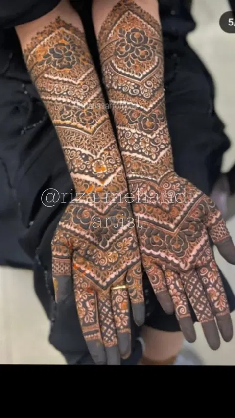 aesthetic bridal jaal back hand mehndi design