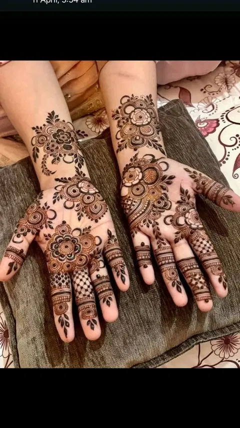 arabic indo-arabic flower back hand mehndi design
