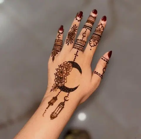 arabic simple jaal arm mehndi design