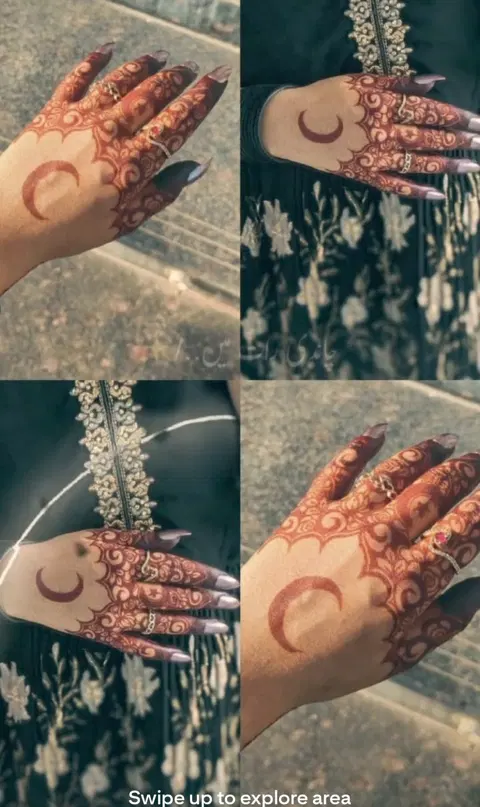 aesthetic jaal back hand mehndi design