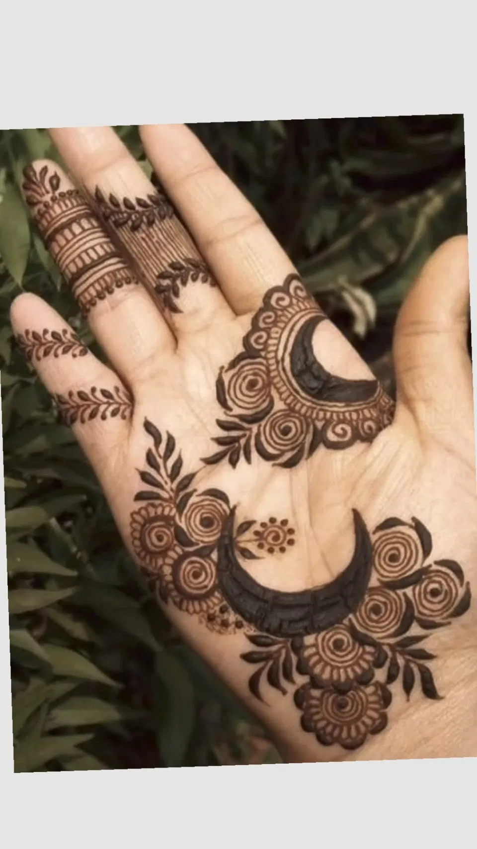 Aesthetic Bridal Front Hand Mehndi Design with Gol Tikki, Jaal and Lotus for Eid