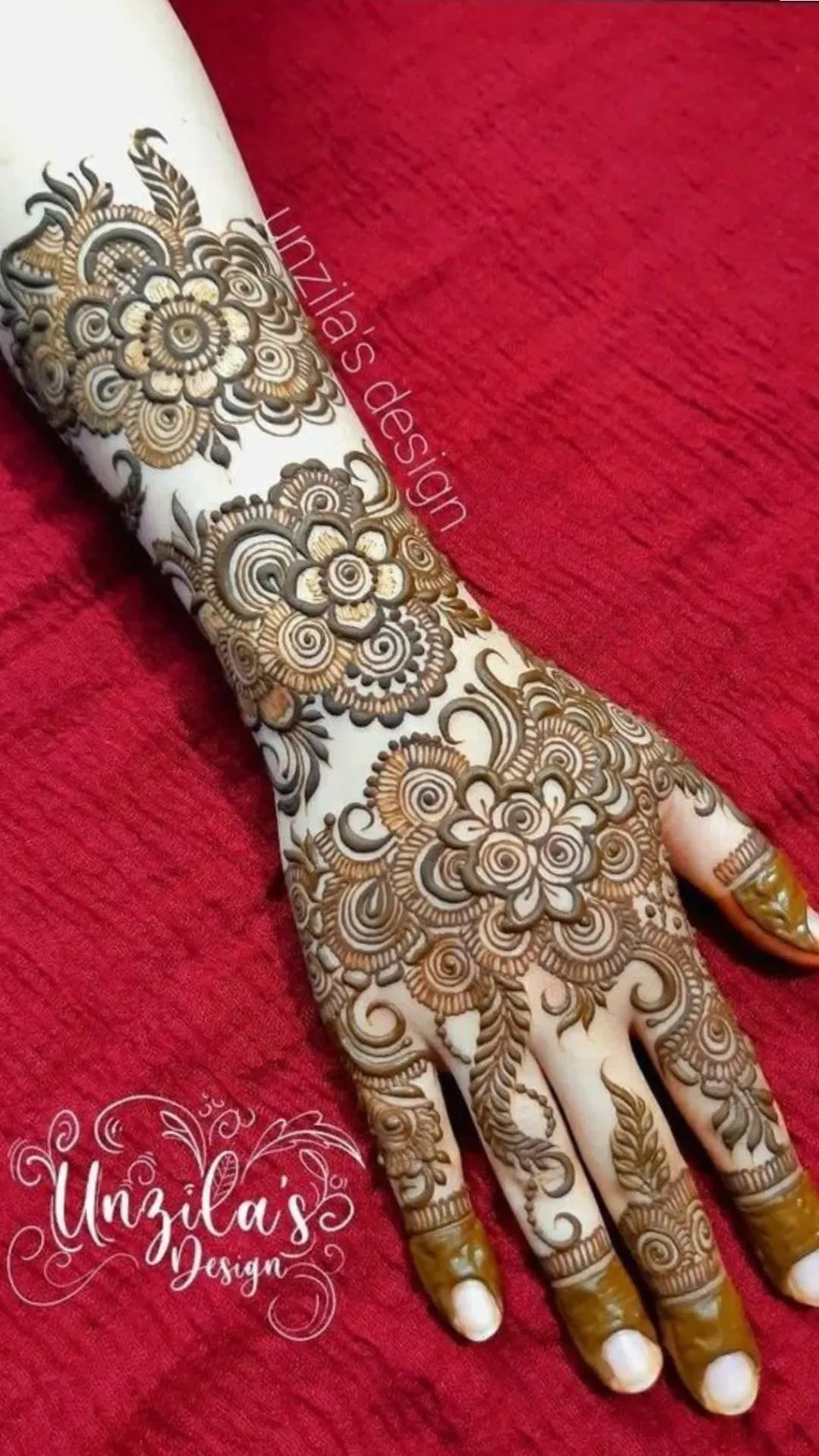 Arabic Bridal Back Hand Mehndi Design for Eid (2)