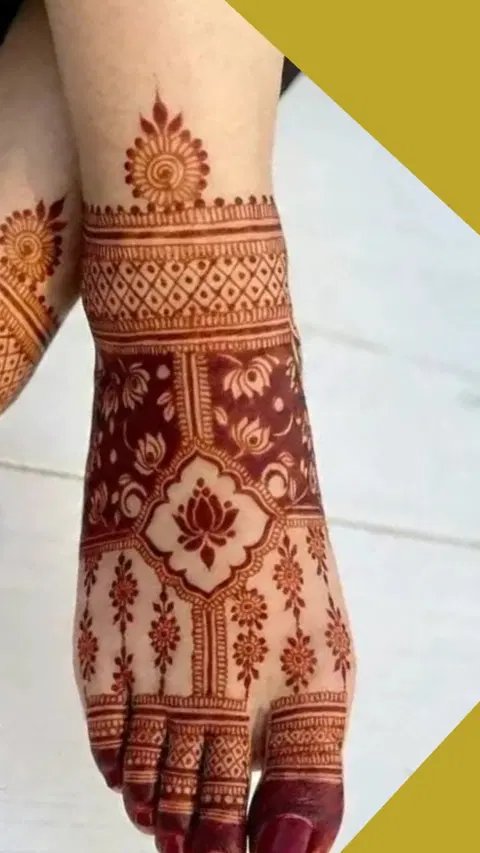 bridal indian back hand mehndi design