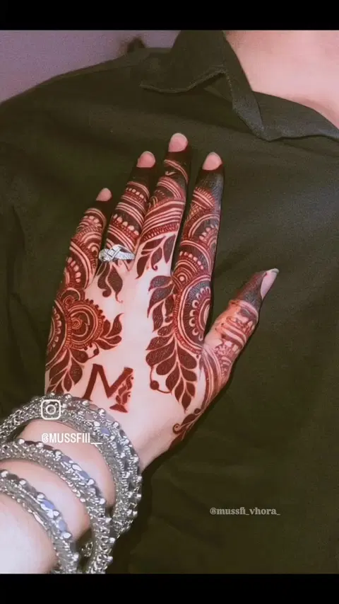 stylish jaal finger mehndi design