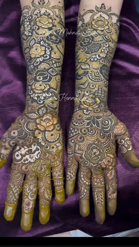 bridal dubai figure back hand mehndi design
