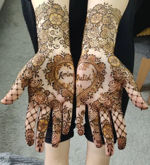 arabic bridal figure full hand mehndi design