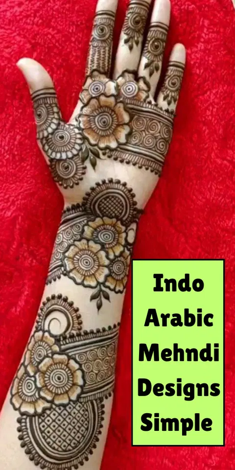 arabic bridal front hand mehndi design