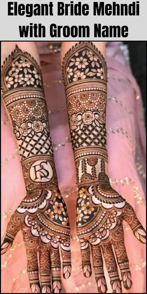 bridal deity full hand mehndi design