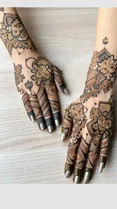 arabic dubai back hand mehndi design