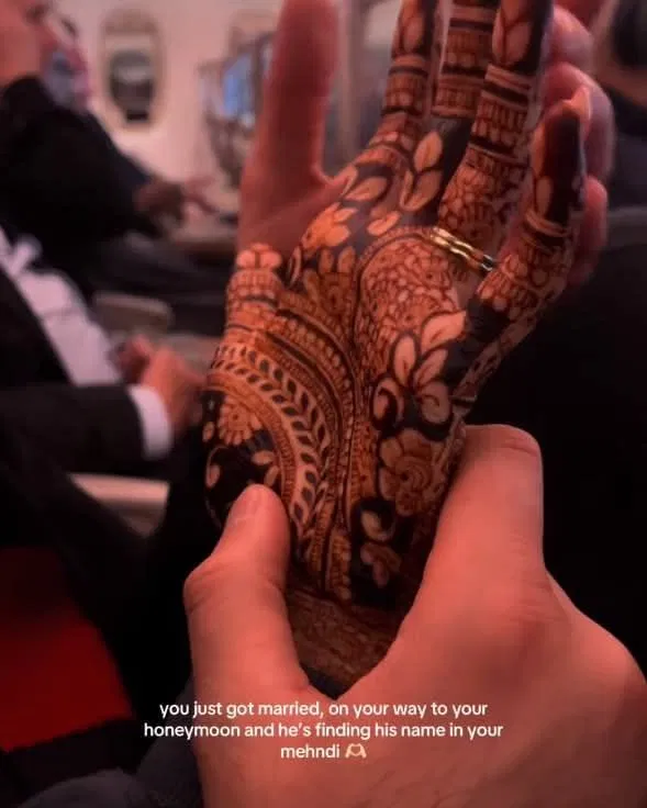 Aesthetic Indian Full Hand Mehndi Design with Figures and Hidden Name