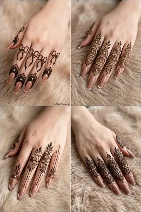 aesthetic indian jaal back hand mehndi design
