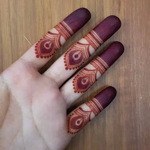 aesthetic royal back hand mehndi design