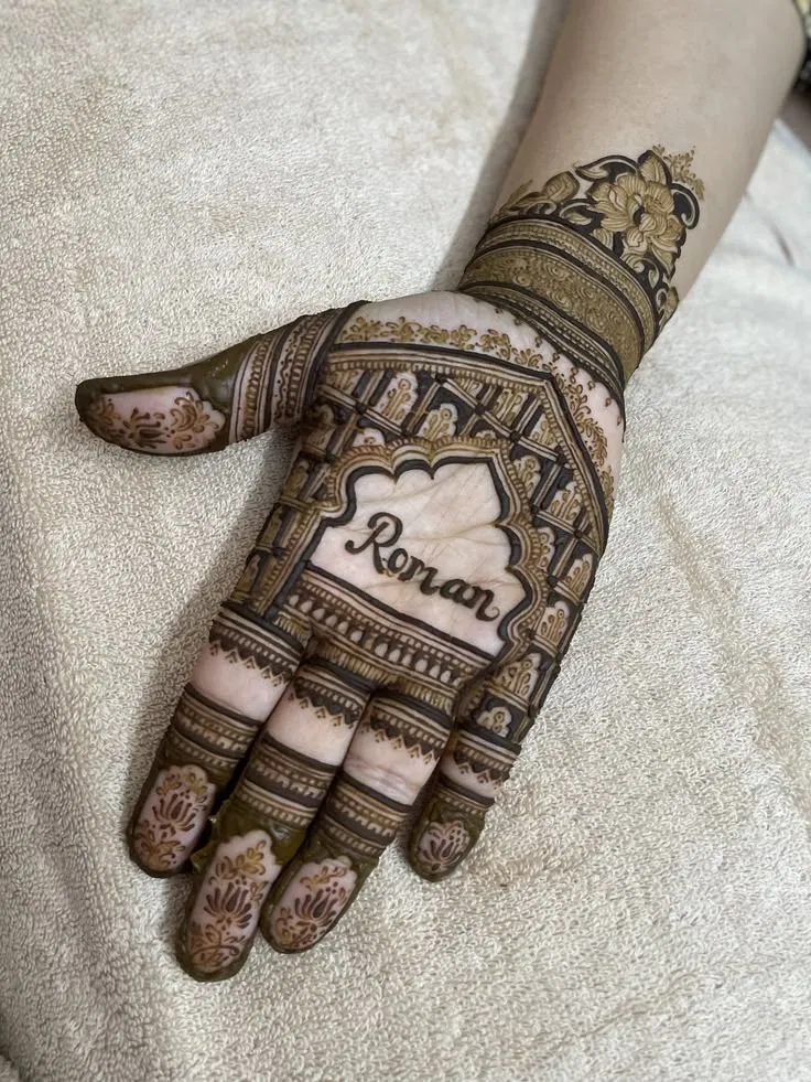 Aesthetic Arabic Finger Mehndi Design (8)
