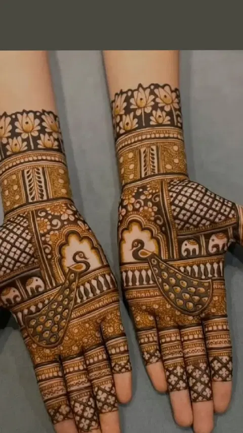 bridal indian figure full hand mehndi design
