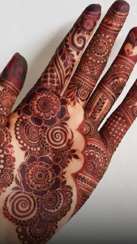 arabic bridal flower front hand mehndi design