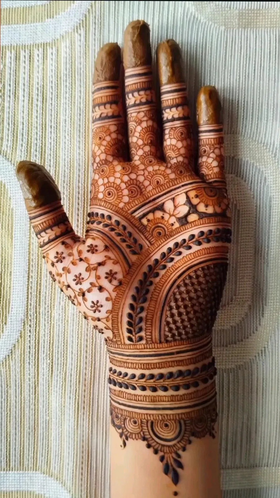Bridal Indian Front Hand Mehndi Design for Teej (2)