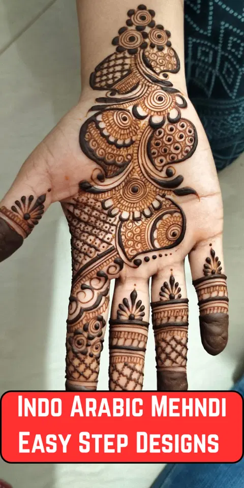 aesthetic arabic front hand mehndi design