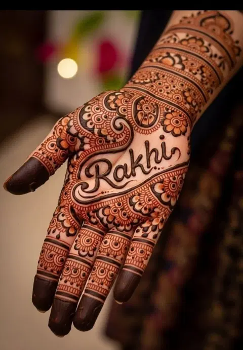 bridal stylish name front hand mehndi design