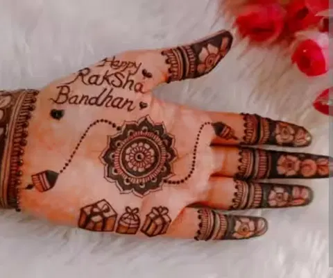 simple jaal front hand mehndi design