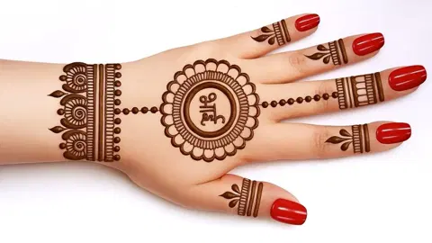 simple back hand mehndi design
