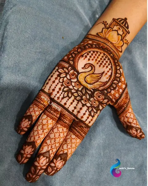 bridal name foot mehndi design