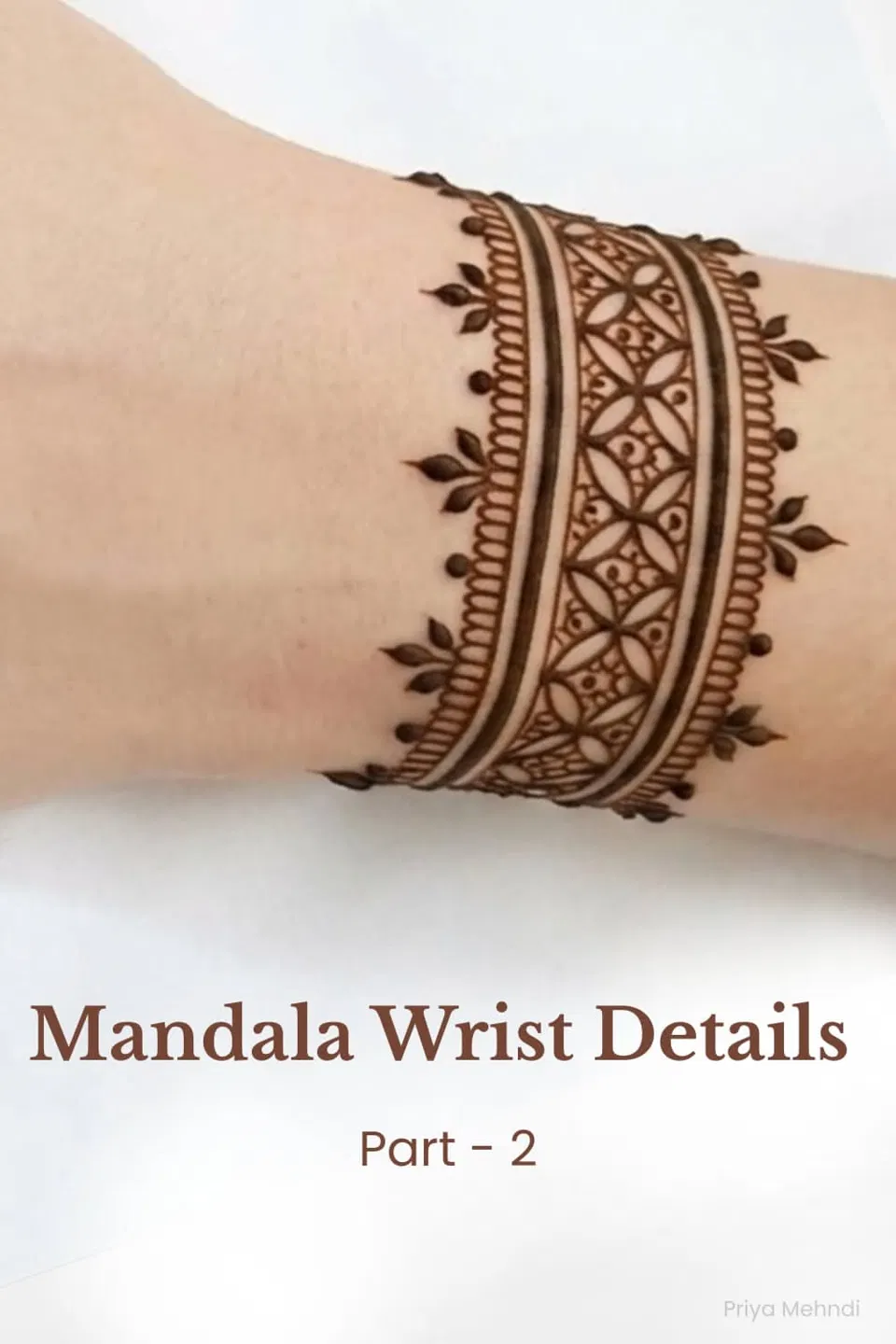 Arabic Bridal Arm Mehndi Design with Gol Tikki (2)