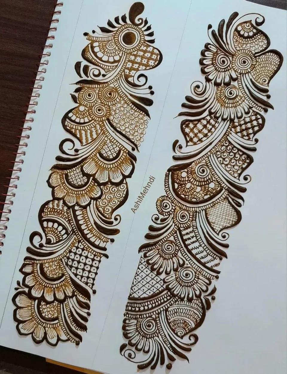 Heavy Arabic Indo-Arabic Full Hand Mehndi Design with Bel and Peacock
