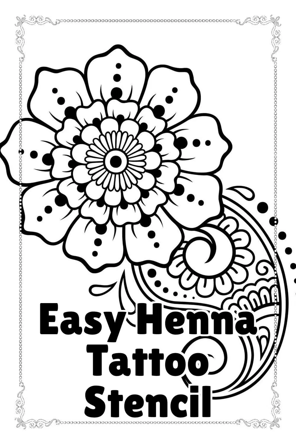 Simple Mehndi Design with Flowers (4)
