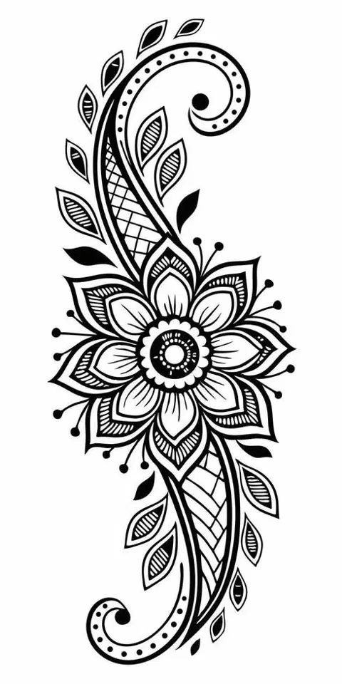 simple circle mehndi design