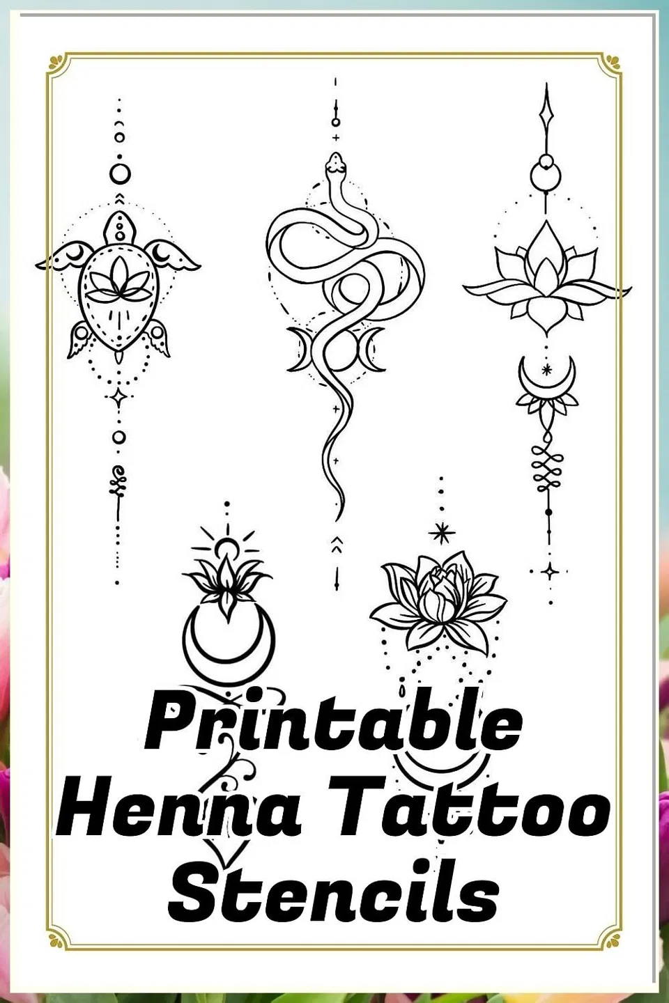 Stylish Mehndi Design with Hearts and Lotus