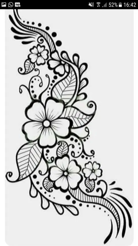 flower mehndi design