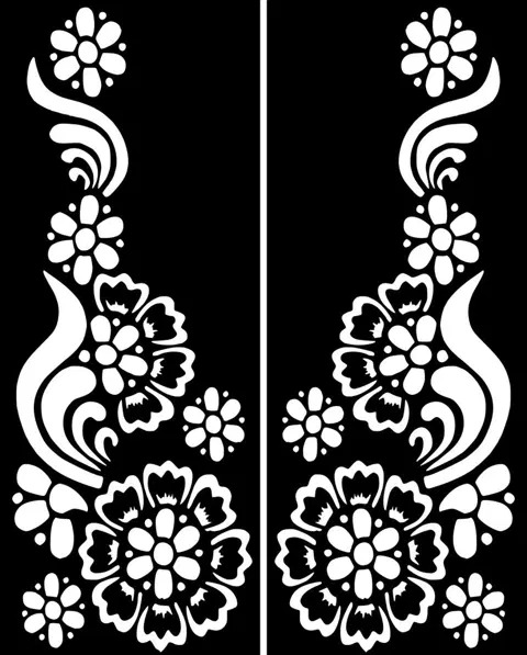 indian flower mehndi design